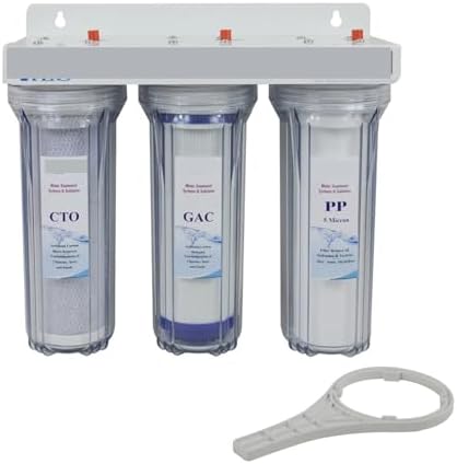 1PCS Whole House Water Filtration System with Sediment,Carbon Block, 3/4" Inlet&Outlet -Transparent by Unknown