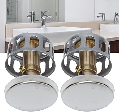 Folding Drain Filter, Copper + Stainless Steel Push Bounce Core Clog for Bathroom - Image 5