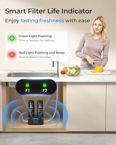 Waterdrop DLA Under Sink Water Filter System, No Drill Required, 2 Stage - Image 4