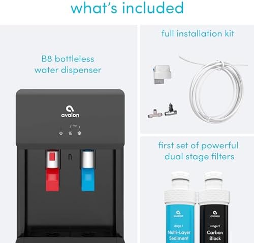 Avalon B8BLK Countertop Touchless Bottleless Water Cooler-2 Stage Water Filters and Installation Kit Included, NSF Certified, UL Approved, Black - Image 5