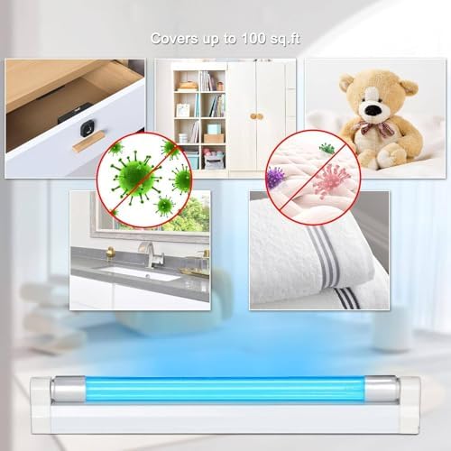 COOSPIDER 6W UV Light Ozone Free,253.7nm Sanitizer Lamp with 3 Time Gear, UVC Lamp for Shoes/Closet/Cabinet/Bathroom 110V CTUV-6 - Image 2