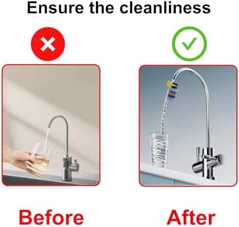 3 Pack Faucet Mount Filters,Purifier Kitchen Tap Filtration for Kitchen,Faucet Water Filter for Home Bathroom with Activated Carbon Removes Chlorine Fluoride Heavy Metals Hard Water (Random Color) - Image 5