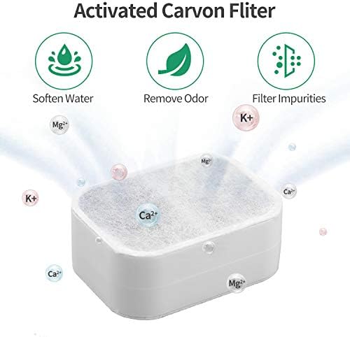 Ceramic Cat Water Fountain Replacement Filters, 16 Pack Pet Fountain Replacement Filters and 4 Pack Foam for Tritone/Fiumi Drinking Fountain - Image 4