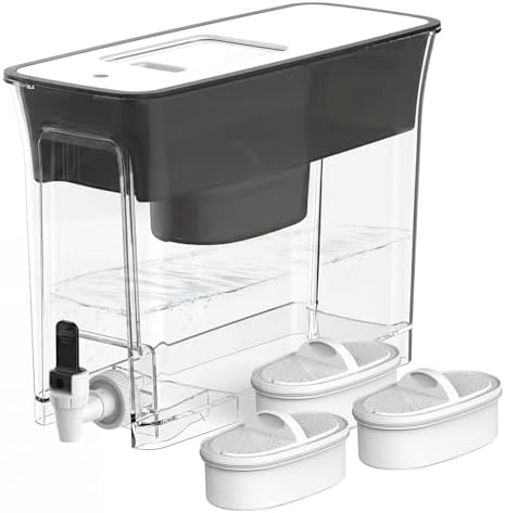 Waterdrop WFD-40L Water Filter Dispenser with 3 Filters, 35-Cup, Black by Waterdrop