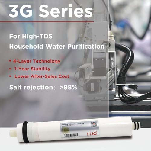 Reverse Osmosis Membrane 1812-80 Water Filter Replacement for Reverse Osmosis System 11.75"x1.75" Under Sink RO Drinking Purify for House, fit for 75GPD 100GPD RO system, high salt rejection - Image 6