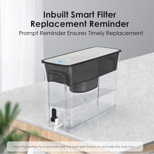 Waterdrop WFD-40L Water Filter Dispenser with 3 Filters, 35-Cup, Black - Image 6