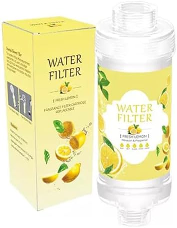 Vitamin C Shower Filter for Hard Water Filter Shower Aromatherapy Replacement Cartridge Bathroom Accessories Remove Chlorine Fluoride Heavy Metals Improves Skin Condition Protects Hair Lemon Scent by Unknown