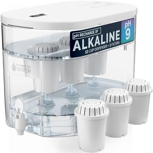 Invigorated Water Alkaline Water Filter Dispenser, 53-Cup Large Capacity by InvigoratedWater
