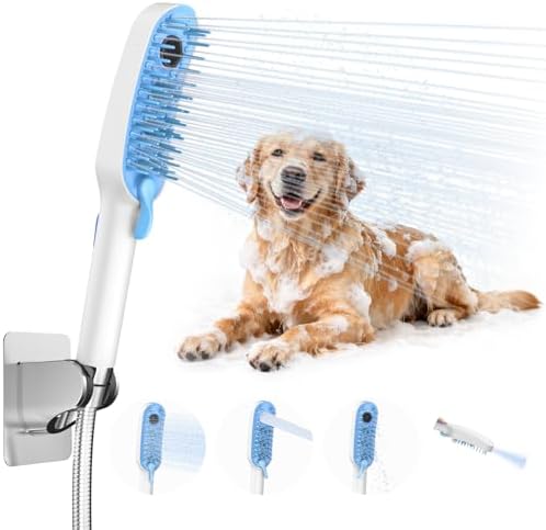 Dog Shower Attachment, Handheld Sprayer for Indoor & Outdoor Pet Bathing by Barkitty