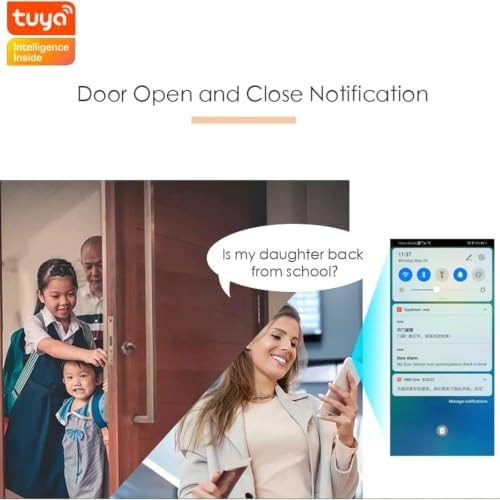 Tuya Zigbee 3.0 Door and Window Alarm Sensor, Wireless Mini Contact Sensor, Works with Smart Life APP, Compatible with Alexa/Google Assistant,Tuya Hub Required (Pack of 1) - Image 5