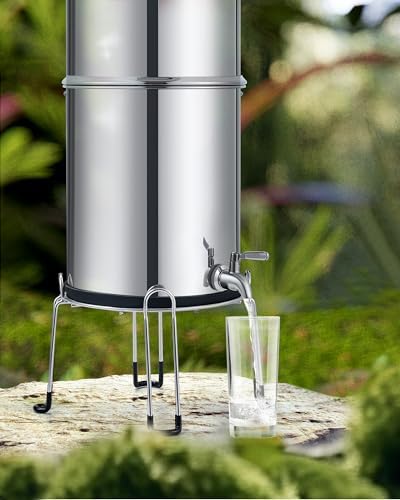 2.25 Gal Gravity Fed Water Filter System - Countertop Stainless Steel Countertop Water Filtration System, Gravity Water Purifier with 2 Carbon Filters NSF/ANSI 42 Certification - Image 4