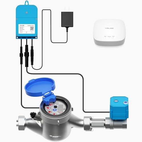 YoLink FlowSmart Kit: 1" Pulse Meter + Controller + Valve + Hub by YoLink