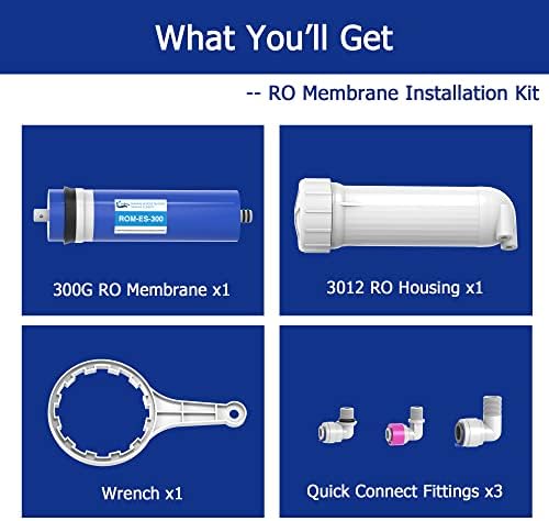 300 GPD RO Membrane Filter Replacement with Reverse Osmosis Housing - Image 2