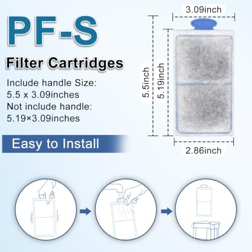 driamor 10 Pack PF-S Fish Tank Filter Cartridges Compatible with PF10 Power Filters Small Fish Tank Filters Cartridge Thickened Cotton with Zeolite Aquarium Filter Cartridge Replacement - Image 3
