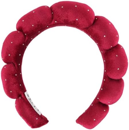 Bella Sleep + Spa Puffy Makeup Headband - Soft Microfiber Spa Headband for Washing Face - Padded Non-Slip Facial Skincare Hairband for Women & Teens, One Size by BellaSleepSpa