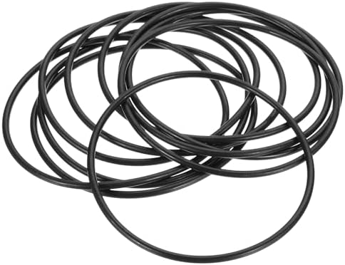 PATIKIL Silicone O Rings, 10 Pcs 3.5" OD 3.3" ID 0.12" Width Sealing O Ring Gasket Washers for Bathroom Sink Compressor Valves Pipe Hose Repair, Black (90x83.8x3.1mm) by PATIKIL