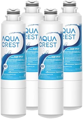 AQUA CREST AQF-FF27 Replacement for Samsung HAF-CIN/EXP Water Filter 4 Pack by AQUACREST