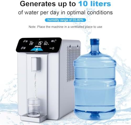 2025 Improved Atmospheric A10 Water Generator for Drinking Water, 4-Stage Purification 10L, Countertop Atmospheric Water Filter with UV Filtration, Countertop Drinking Water Filter System for Office - Image 5