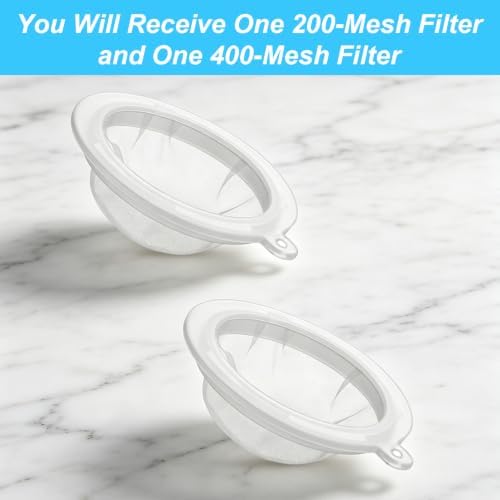 SHENLIU 2 Pack Ultra Fine Mesh Strainer, 200 & 400 Mesh Plastic Strainers - Image 7