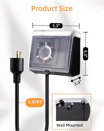 Mechanical Pool Pump Timer,Twist-Lock NEMA L5-20R - Image 6