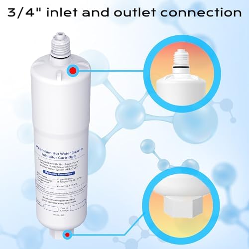 AP431 Cartridge Replacement for Aqua-Pure AP430SS, Water Filter Whole House Scale Inhibition Inline Water System Helps Prevent Scale, 3 Pack - Image 5