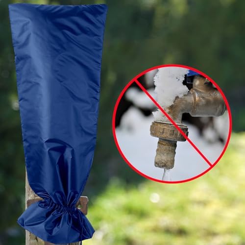 Zonon 3 Pcs Outdoor Faucet Cover Insulated Winter Freeze,Blue,35" X 15" - Image 2