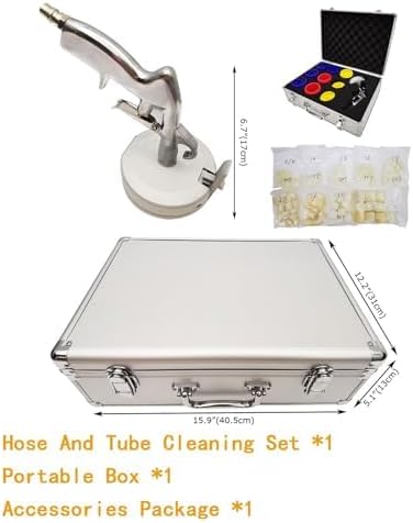 Pneumatic Pipe Cleaning Gun Kit, Air Powered Tube Cleaner for Soft and Hard Pipes, Industrial Cleaning Equipment, Suitable for 0.23-2in Diameter Pipes - Image 4