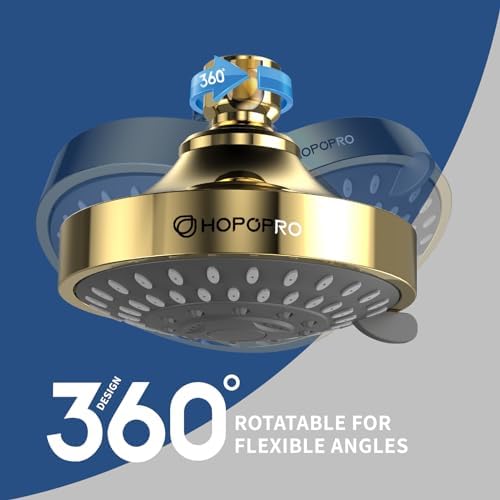 High Pressure Shower Head, HOPOPRO 5-Mode Fixed Showerhead, NBC Recommended - Image 4