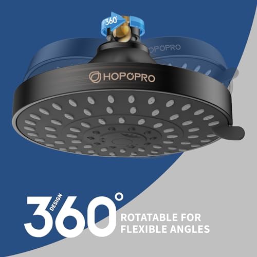 High Pressure Shower Head, HOPOPRO 5-Mode Fixed Showerhead, NBC Recommended - Image 4
