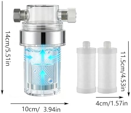 Shower Filter for Hard Water, Universal Inline Shower Head Filter with 3 Replacement PP Filters, Water Softener - Image 3