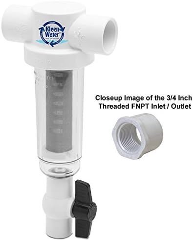 Rusco Vu-Flow, Campbell Alternative and Lakos Spin Down Filter, 100 Mesh Sand and Sediment Filter, 3/4 Inch FNPT (Female Threaded PVC Connection) - Image 2
