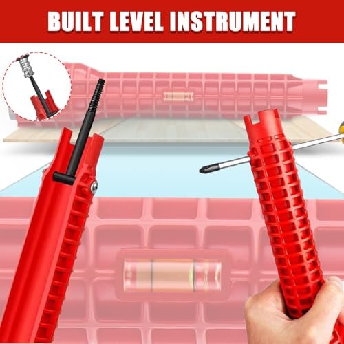 Multifunctional Kitchen Faucet Sink Basin Wrench, Kitchen Drain Tub Removal nut Plumbing Plumber, 8 in 1 and 14 in 1 Four-jaw Hex Wrench, for Tight Spaces Installation and Repairs Tools - Image 4