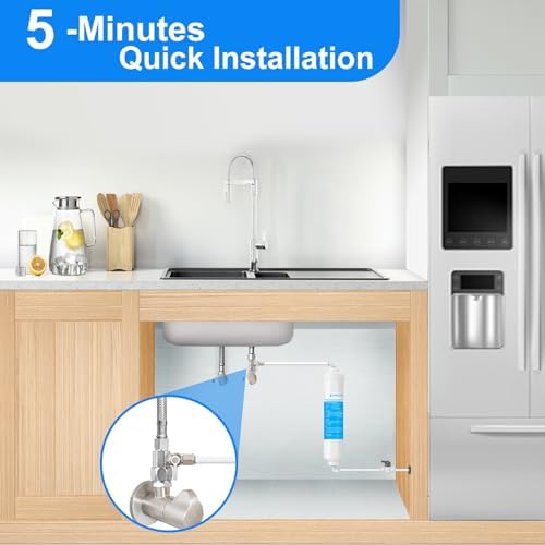 Inline Water Filter Kit - with Feed Water Adapter & Fittings for Ice Maker - Image 5