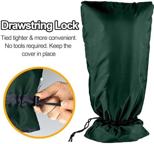 XXL Outdoor Faucet Covers for Winter, 3M Thinsulate Insulation Faucet Freeze Protector, 25”H x 13”W for Garden Lawn Faucets & Yard Hydrant, Waterproof Insulated Spigot Cover Faucet Sock – Green - Image 6