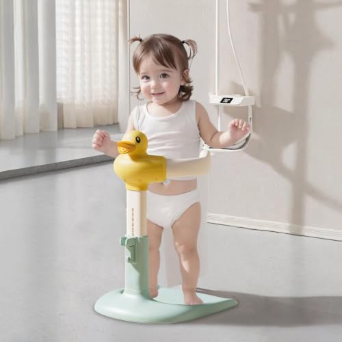 Adjustable Baby Shower Rack Anti-Slip Base Toddler Bath Stand Duck Design Portable Height Width Adjustable for 8-24 Months Kids B - Image 5