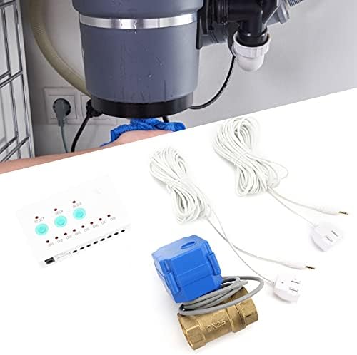 Water Leak Detector, Audible and Visual Alarm with Shutoff Valve for Tap Water Pipes, Heating Pipes, Central Air Conditioning , Logistics Warehouses, Schools, Homes (US Plug) - Image 6
