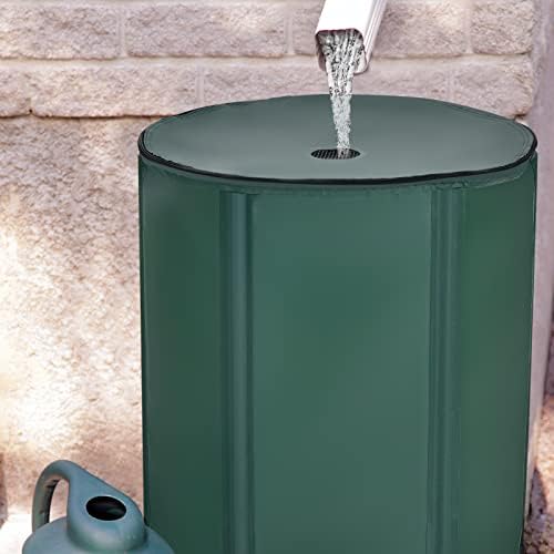 GOFLAME Rain Barrel Water Collector Portable Foldable Collapsible Tank,Spigot Filter Water Storage Container, Green (50 Gallon) - Image 2