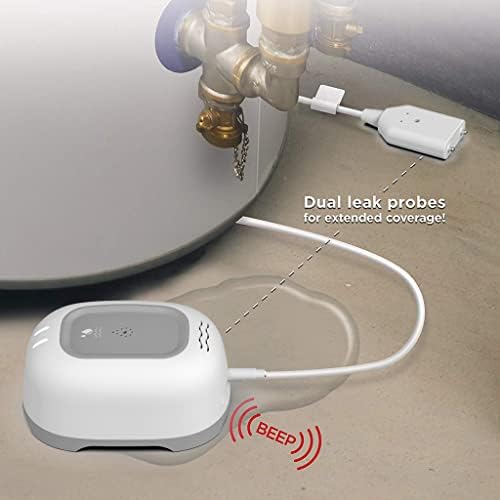 Upgraded version two-probe water leak detector water alarm wireless detector,1.5years long standby,110dB loud alarm sound, can expand the monitoring area,Push Notification on Tuya Smart/Smart Life APP - Image 2