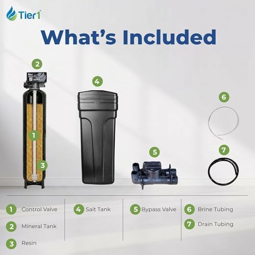 Tier1 24,000 Grain Compact Water Softener System for 2-3 Bathroom Homes - Image 6
