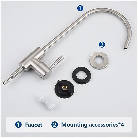 Kitchen Water Filter Faucet Direct Drinking Tap Chrome Plated 1/4 Inch Connect Hose Reverse Osmosis Filters Parts Purifier - Image 2