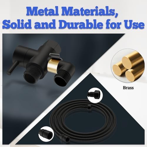 Dog Shower Attachment Metal, YDmeet Pet Shower Attachment for Fast and Clean Pet Bathing and Dog Washing, 83 Inch Hose and Shower Holder, Brass 3-Way Diverter, Adjustable Pet Shower Sprayer, Black - Image 4
