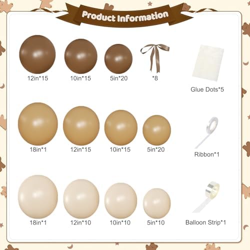 Brown Balloon Garland Arch Kit for Birthday Decor - Image 5