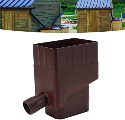 Cyrank Rainwater Collection System, Gutter Downspout Diverter Rain Diverter Kit Rainwater Downspout Collection for Outdoor Garden Lawn (Dark Brown) - Image 6
