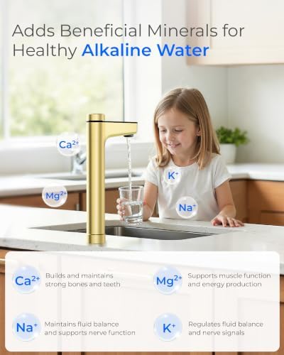 Waterdrop X16 Reverse Osmosis System Alkaline Mineral 1600 GPD Gold Faucet - Image 6