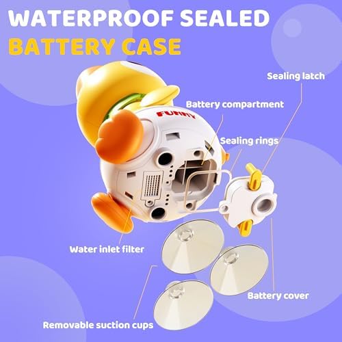 Kids Bath Toys, Kids Bath Shower Head for Bathtub with 1 Adjustable Sprayer, Control the Flow Rinser Kids with 3 Squirting Ducks for Kids in Bathtub Sink - Image 6