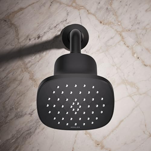 KOHLER 37722-G-BL Cinq Square Single-Function Filtered Showerhead, Five-Layer Filtration, 1.75 GPM, Contemporary Design, Easy to Clean, Matte Black - Image 5