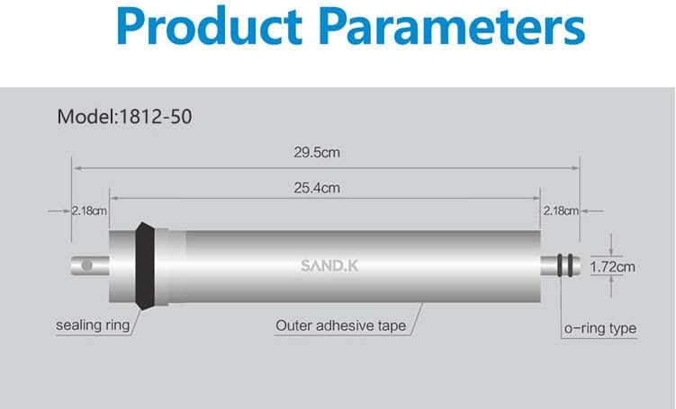 Reverse Osmosis Membrane 50GPD 11.75"x1.75" RO Membrane Water Filter Replacement Fits Under Sink RO Drinking Water Purifier System - Image 3