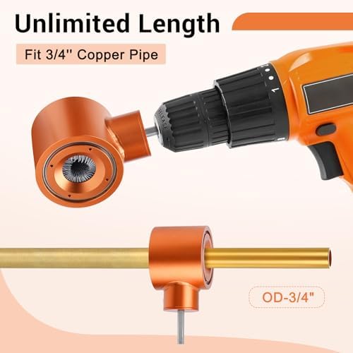 3/4" Copper Pipe Cleaner for Drill Clean Polish Any Length of Pipe - Image 2