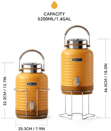 IDEUS Insulated Beverage Dispenser 1.4gal, Drink Container Sunset B-type - Image 6