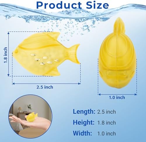 Humidifier Cleaning Fish, Tank Cleaner for Most Humidifiers, 12 PCS, Yellow - Image 3